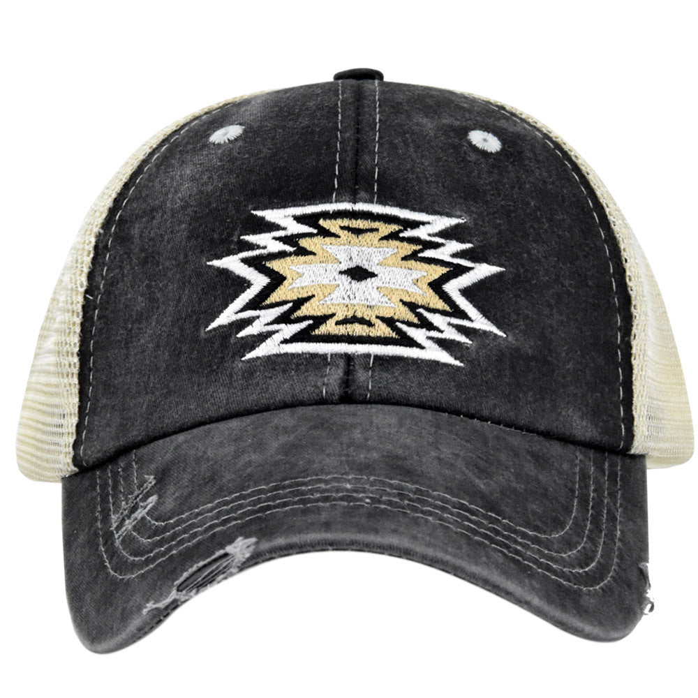 Wholesale Cotton Ponytail Hole Embroidery Baseball Cap